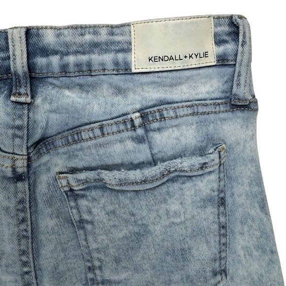 Kendall + Kylie The Icon High Rise Straight Jeans Distressed Size 7/28 - Picture 7 of 10